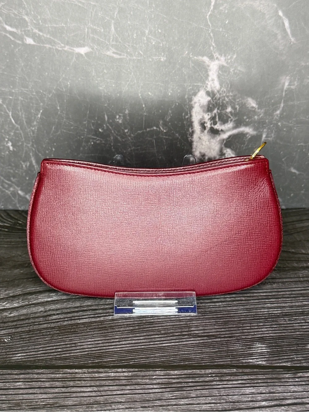 Cartier Bordeaux Leather Zip Pouch Must de Cartier Cosmetic Case Full Inclusion